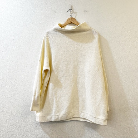 Free People Women's Ottoman Slouchy Tunic Sweater In Ecru Size Large - Picture 2 of 11